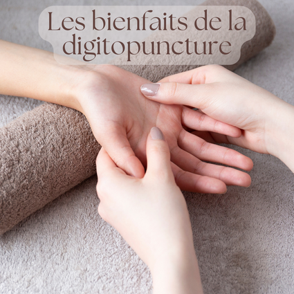 (alt) illustration des bienfaits de la digitopuncture : soulagement du stress, réduction des douleurs et amélioration du bien-être